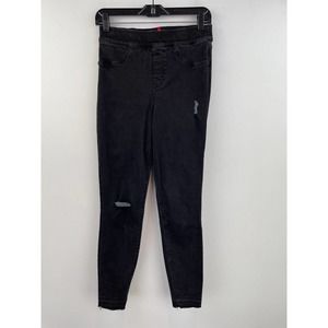Spanx Medium Skinny Jeans Pull On Jeggings Charcoal Black 27X26 High Rise A41-13
